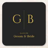 Stylish Square Paper Coasters for Wedding Events スクエアペーパーコースター (正面)