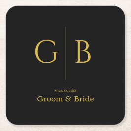 Stylish Square Paper Coasters for Wedding Events スクエアペーパーコースター