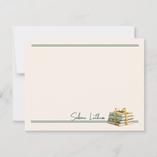 Stylish Stacked Books Multipurpose Flat   ノートカード (正面)