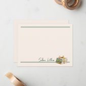 Stylish Stacked Books Multipurpose Flat ノートカード (正面/裏面インサイチュ)