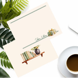 Stylish Stacked Books Multipurpose Flat   ノートカード