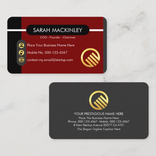 Stylish Startup Global Enterprise 名刺 (正面/裏面)