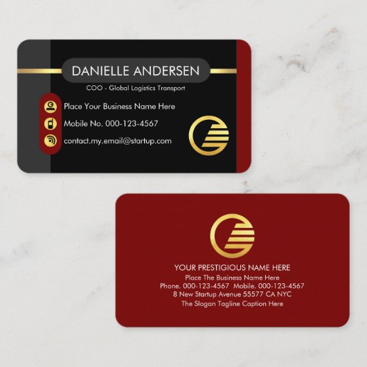 Stylish Startup Global Enterprise COO 名刺 (正面/裏面)