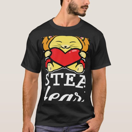 Stylish Statement Lion Heart Valentine's Day Love Tシャツ (正面)