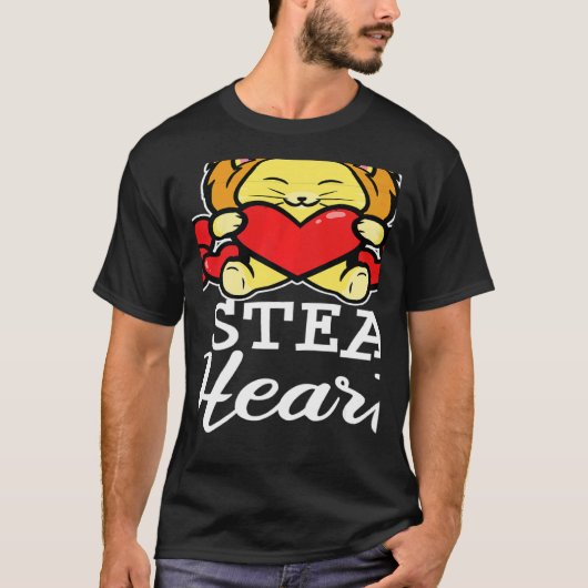 Stylish Statement Lion Heart Valentine's Day Love  Tシャツ (正面)