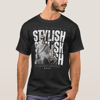 Stylish Statue Tee V2 – Modern Luxury Streetwear Tシャツ