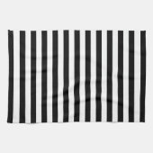 Stylish Striped White and Black Kitchen Towel キッチンタオル (横)