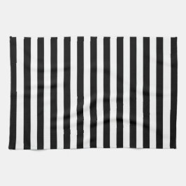 Stylish Striped White and Black Kitchen Towel キッチンタオル