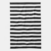 Stylish Striped White and Black Kitchen Towel キッチンタオル (縦)