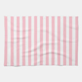 Stylish Striped White and Soft Pink Kitchen Towel キッチンタオル (横)