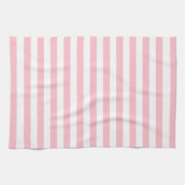 Stylish Striped White and Soft Pink Kitchen Towel キッチンタオル
