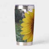 Stylish Sunflower Print 保温保冷タンブラー (正面)