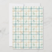 Stylish Sweet Teal Bow Goose Baby Shower TMF26 招待状 (裏面)