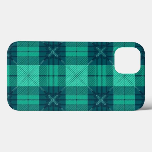 Stylish Tartan Plaid Green iPhone / iPad case Case-Mate iPhoneケース (裏面 (横))
