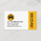 Stylish Taxi Buttons Cab Driver 名刺 (裏面)