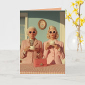 Stylish Tea Time Duo カード (黄色い花)