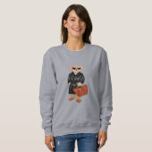 Stylish Teddy in Trench Coat Chic Bear Fashion  スウェットシャツ (正面フル)