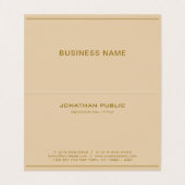 Stylish Template Gold Text Chocolate Brown Folded 名刺 (内部フラット)