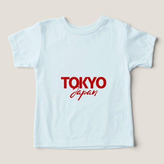 Stylish Tokyo Japan Graphic Tee for Kids Red Tokyo (デザイン正面)