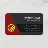 Stylish Trapezium Layers Business Owner 名刺 (正面)