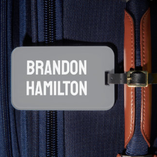 Stylish Trendy Black Out Modern Minimalist Simple ラゲッジタグ