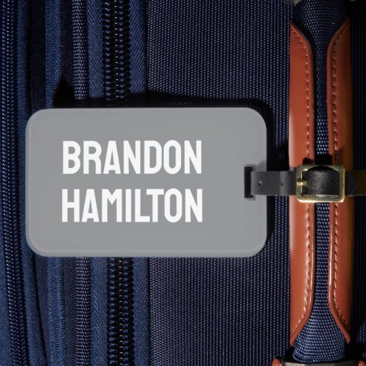 Stylish Trendy Black Out Modern Minimalist Simple ラゲッジタグ (正面インサイチュ4)