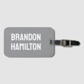 Stylish Trendy Black Out Modern Minimalist Simple ラゲッジタグ (正面横)