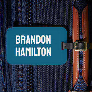 Stylish Trendy Black Out Modern Minimalist Simple ラゲッジタグ