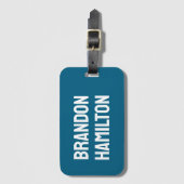 Stylish Trendy Black Out Modern Minimalist Simple ラゲッジタグ (正面縦)