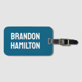 Stylish Trendy Black Out Modern Minimalist Simple ラゲッジタグ (正面横)