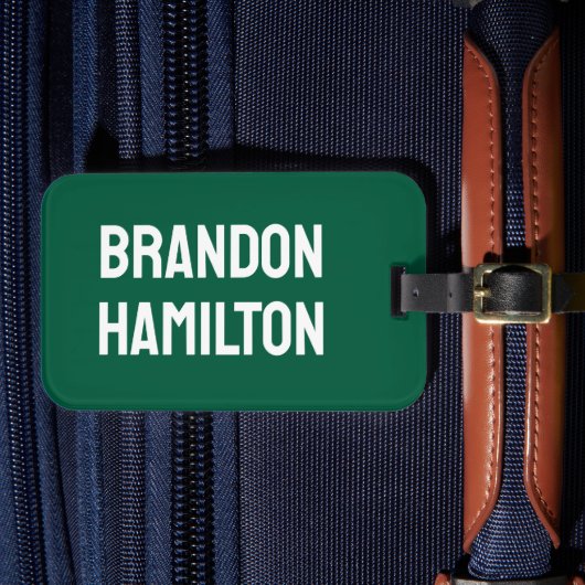 Stylish Trendy Black Out Modern Minimalist Simple ラゲッジタグ (正面インサイチュ4)