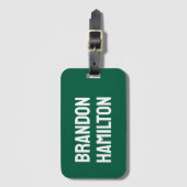 Stylish Trendy Black Out Modern Minimalist Simple ラゲッジタグ (正面縦)