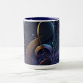 Stylish Trendy Blue Musical Notes マグカップ (中央)