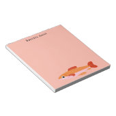 Stylish Trendy Cute Sardine Fish Coastal  ノートパッド (アングル)