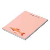 Stylish Trendy Cute Sardine Fish Coastal  ノートパッド (回転)