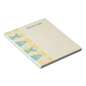 Stylish Trendy Elegant Coastal Sardines Modern ノートパッド (アングル)