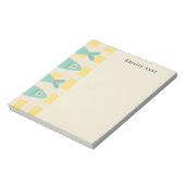 Stylish Trendy Elegant Coastal Sardines Modern ノートパッド (回転)