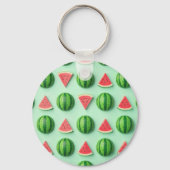Stylish Trendy Watercolor Watermelon  キーホルダー (裏面)
