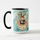 Stylish Two-Tone Panda Coffee Mug マグカップ (左)