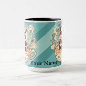 Stylish Two-Tone Panda Coffee Mug マグカップ (中央)