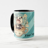 Stylish Two-Tone Panda Coffee Mug マグカップ (正面左)