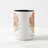Stylish Two-Tone Red Panda Coffee Mug ツートーンマグカップ (中央)