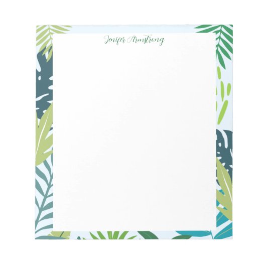 Stylish Typography Personalized Name Aesthetic ノートパッド (正面)