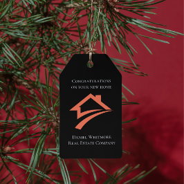 Stylish Unique Black Real Estate Agent ギフトタグ