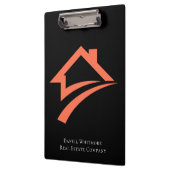 Stylish Unique Black Real Estate Agent クリップボード (左)