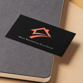 Stylish Unique Black Real Estate Agent 名刺