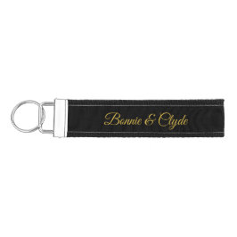 Stylish Unique Wedding Favor Black Wrist Keychain リストバンドキーホルダー