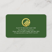 Stylish Vertical Green Line Private Enterprise 名刺 (裏面)
