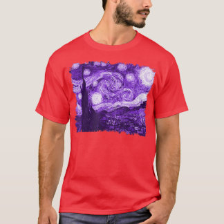 Stylish Vintage Art Starry Night Remi Van Gogh Cla Tシャツ