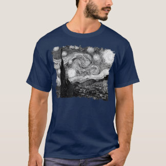 Stylish Vintage Art Starry Night Van Gogh Classic Tシャツ